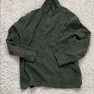 Polo hunter green pullover with zipper
